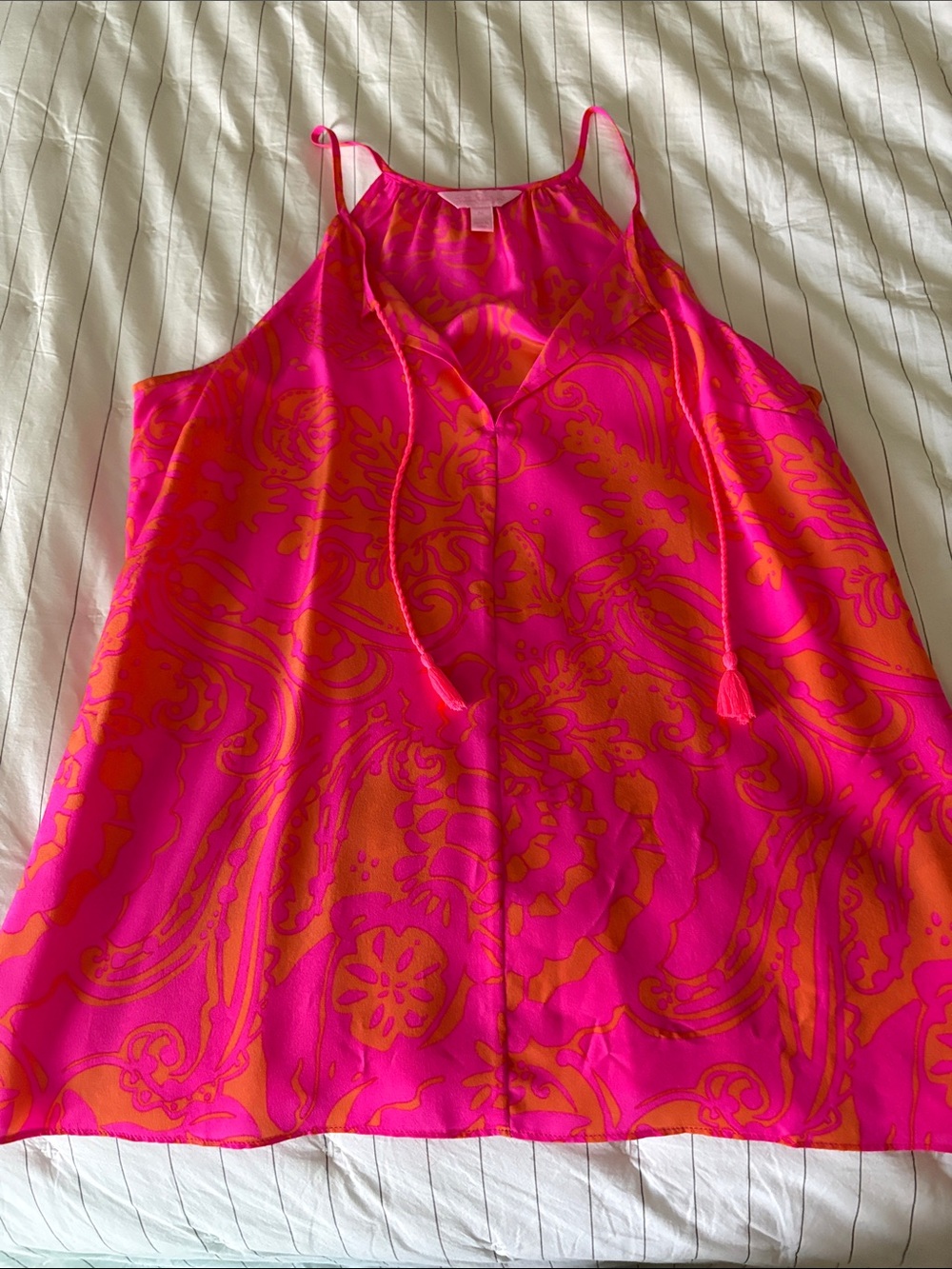 Lilly Pulitzer Pink & Orange Printed Spaghetti Strap Cami - Picture 5 of 6